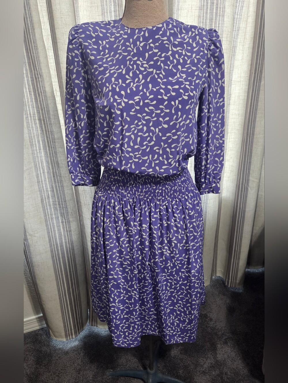 NEW 1970's-80's PETITES FOR MAGGY DRESS  RARE FIND NWT beautiful Violet Color